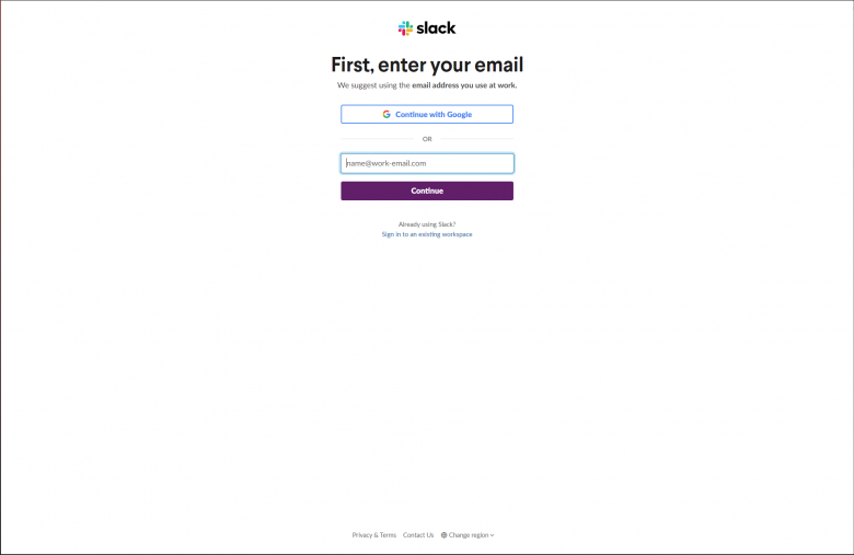 Slack onboarding